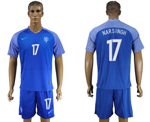 Holland #17 Narsingh Away Soccer Country Jersey